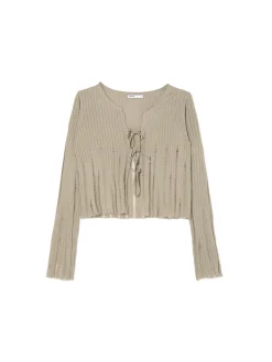 Cropp Swetry*Dzianinowy kardigan z domieszką wełny