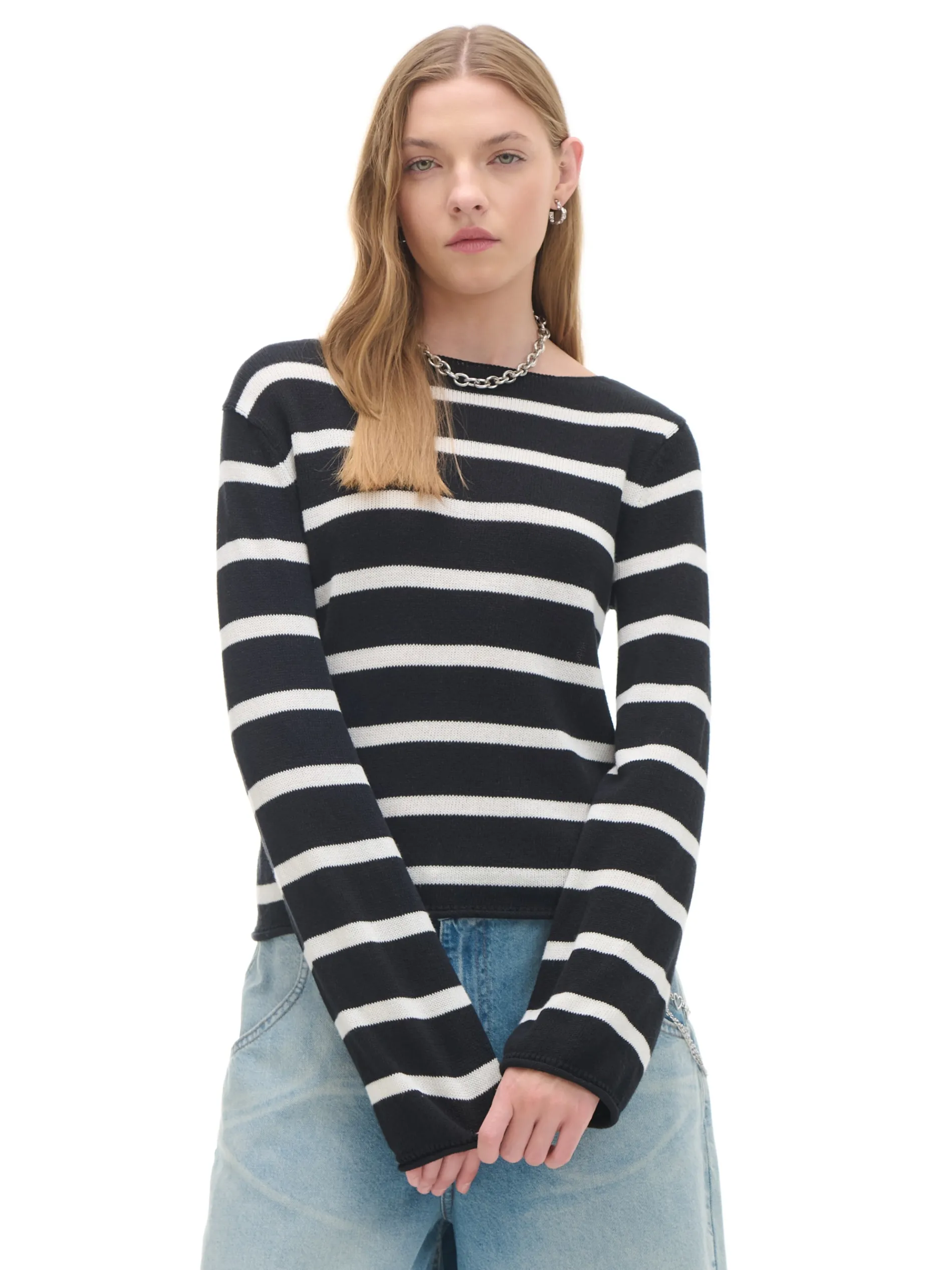 Cropp Swetry*Dzianinowy sweter w paski