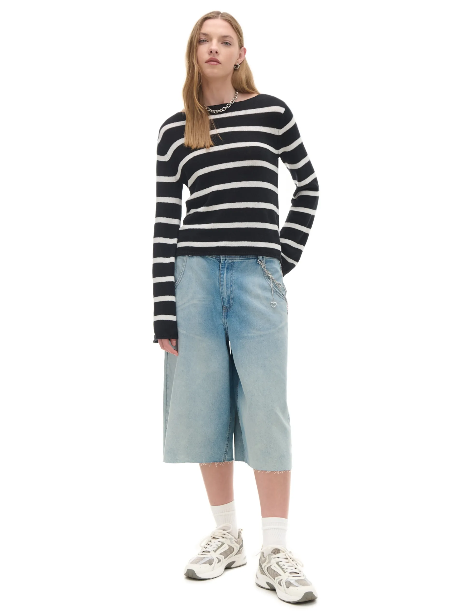 Cropp Swetry*Dzianinowy sweter w paski