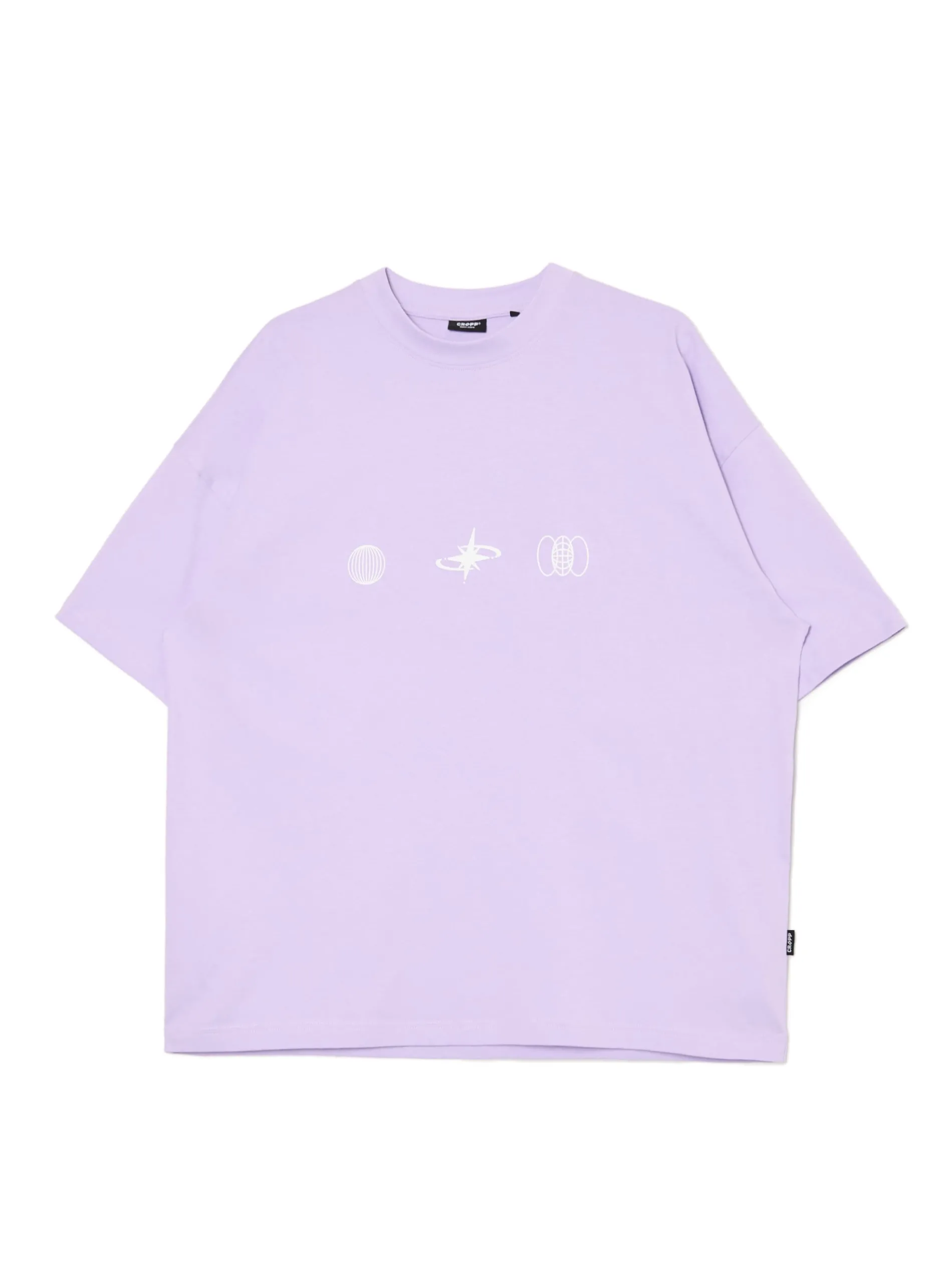 Cropp Koszulki*Fioletowa koszulka z nadrukiem