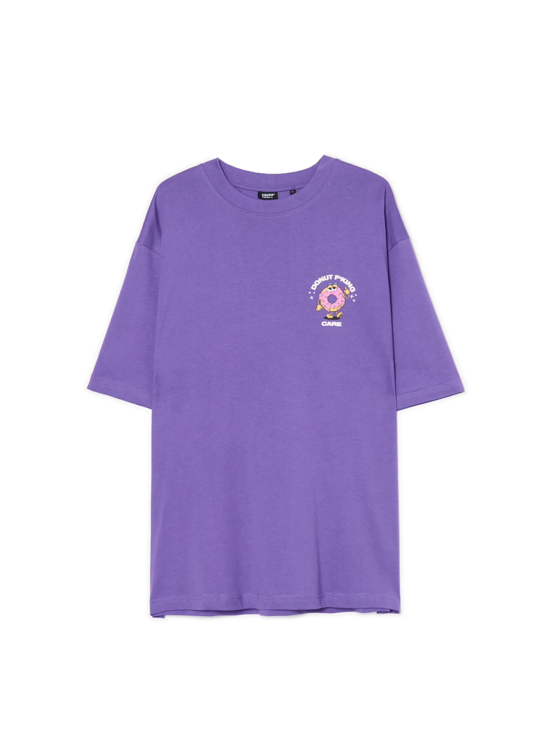 Cropp Koszulki*Fioletowa koszulka z pączkiem
