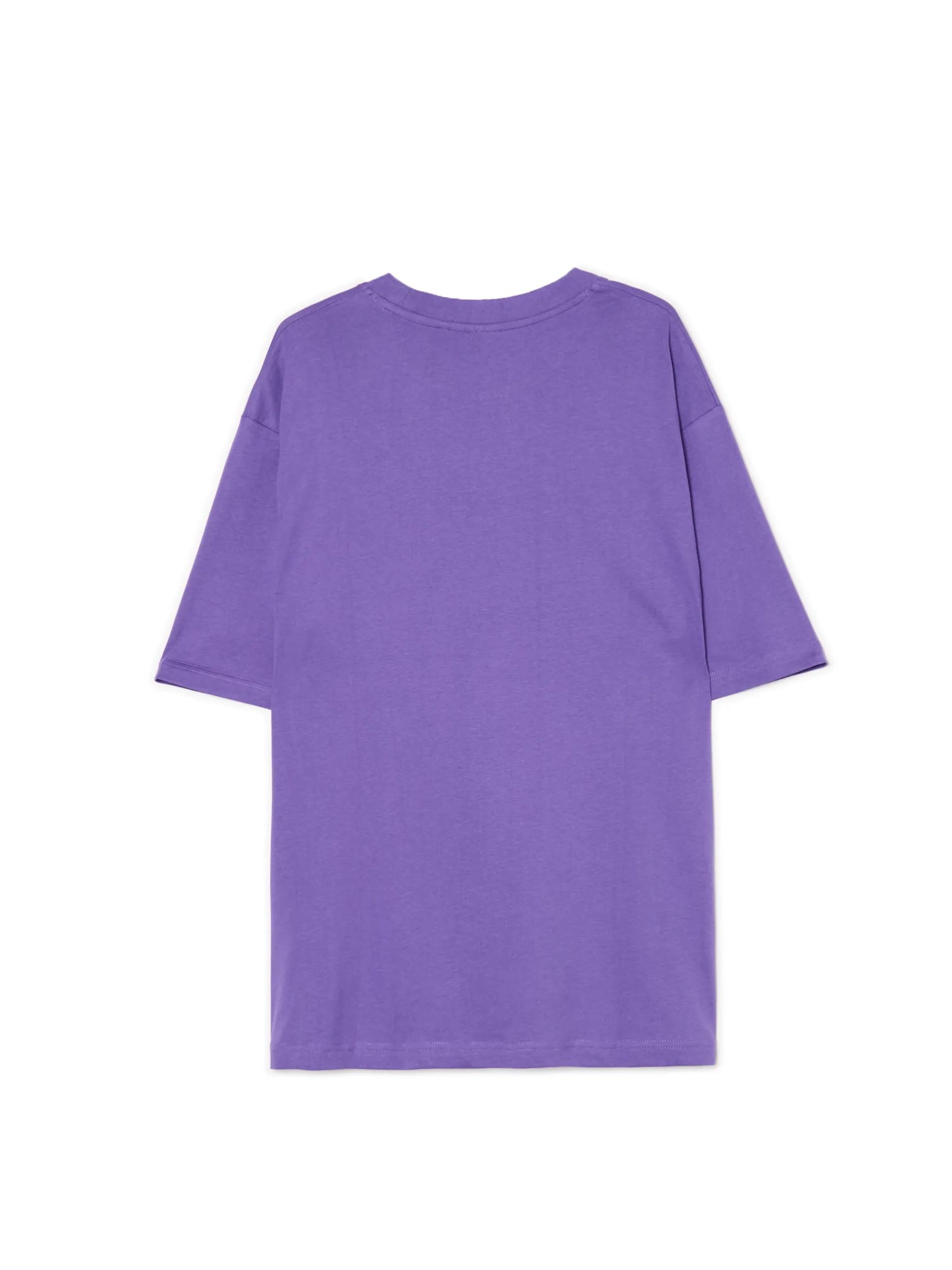 Cropp Koszulki*Fioletowa koszulka z pączkiem