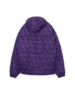 Cropp Kurtki Zimowe|Kurtki, Płaszcze*Fioletowa kurtka puffer z kapturem