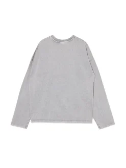 Cropp Unisex|Unisex*Gładki szary T-shirt longsleeve UNISEX