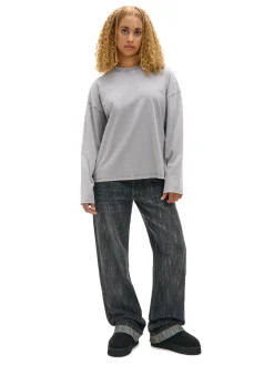 Cropp Unisex|Unisex*Gładki szary T-shirt longsleeve UNISEX