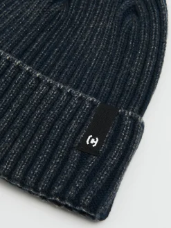 Cropp Czapki*Granatowa czapka beanie z naszywką