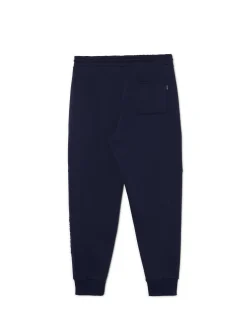 Cropp Spodnie*Granatowe dresowe joggery z nadrukiem na nogawce