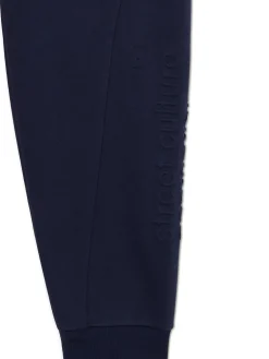 Cropp Spodnie*Granatowe dresowe joggery z nadrukiem na nogawce