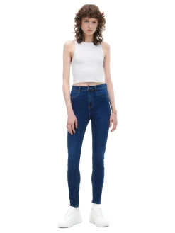 Cropp Jeansy*Granatowe jeansy skinny