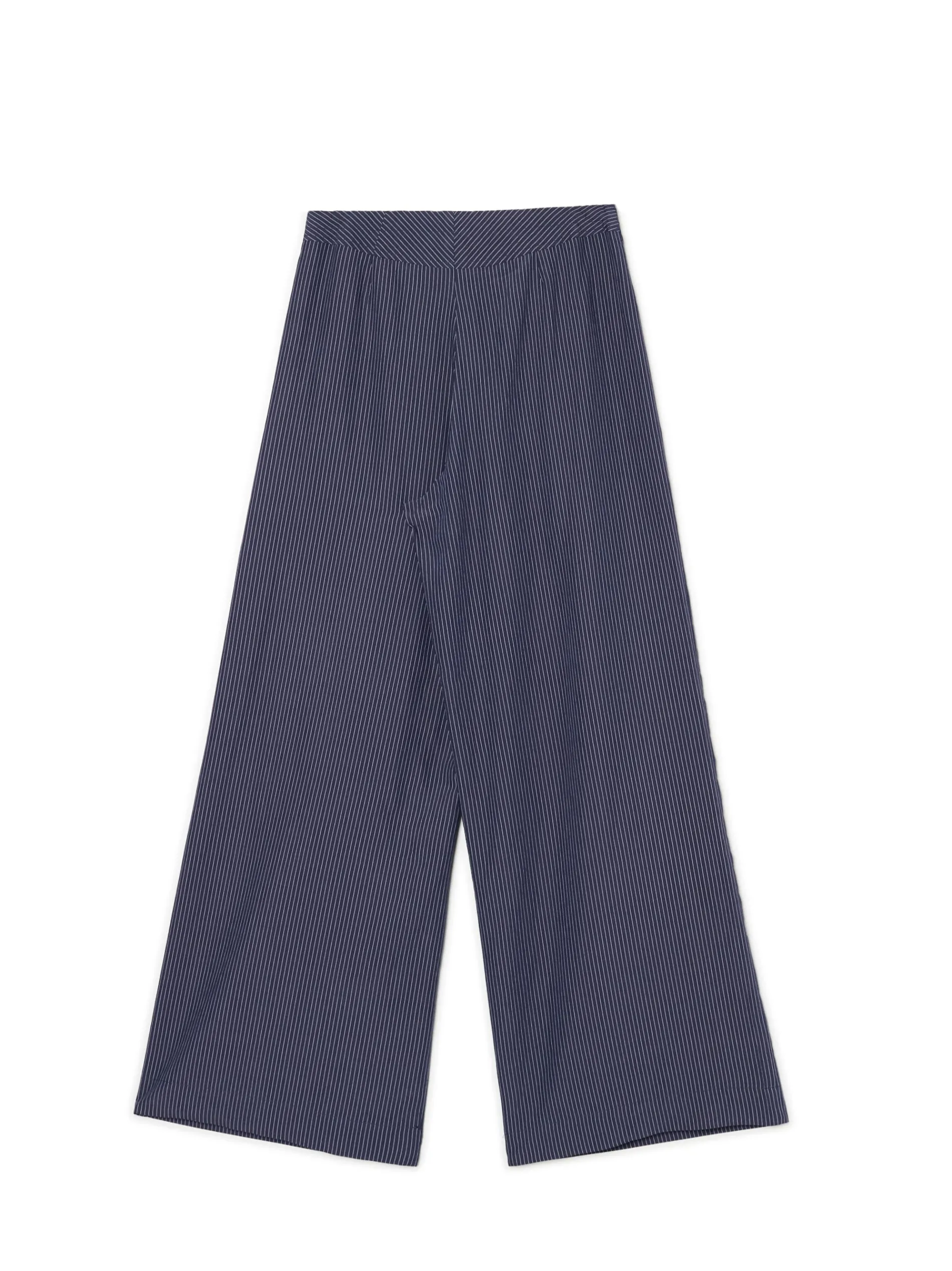 Cropp Spodnie*Granatowe spodnie tailoring w paski