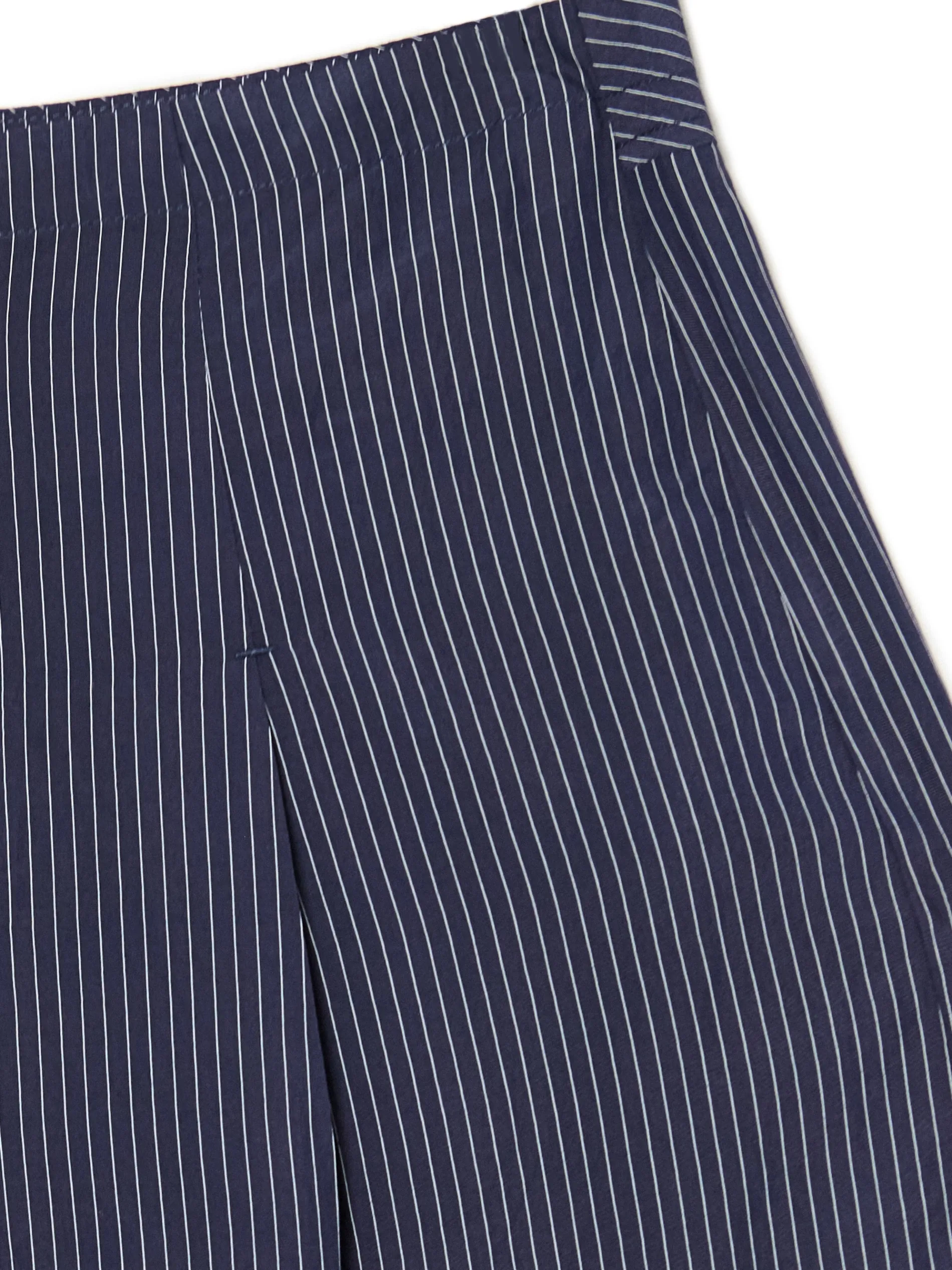 Cropp Spodnie*Granatowe spodnie tailoring w paski