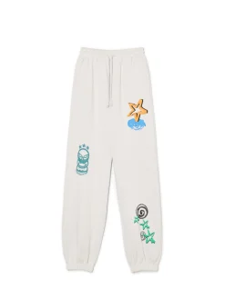 Cropp Spodnie|Sety*Jasne dresowe joggery z nadrukiem