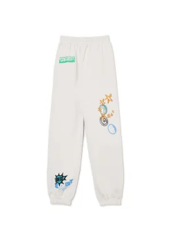 Cropp Spodnie|Sety*Jasne dresowe joggery z nadrukiem