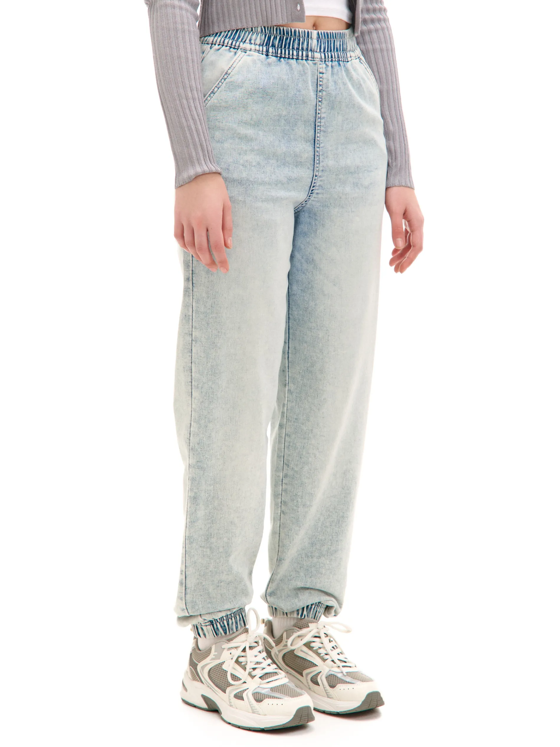 Cropp Jeansy*Jasne jeansowe joggery