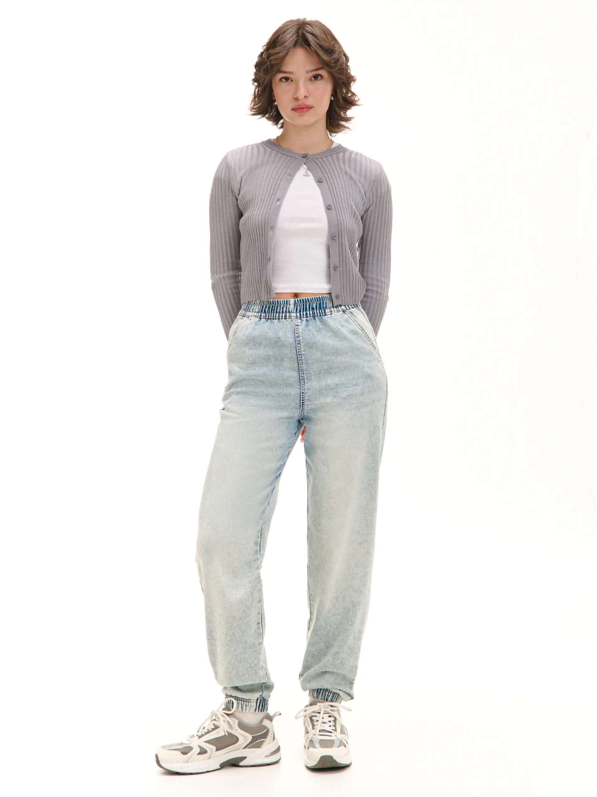 Cropp Jeansy*Jasne jeansowe joggery