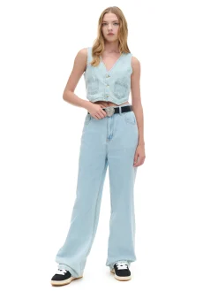 Cropp Jeansy*Jasne jeansy retro wide leg