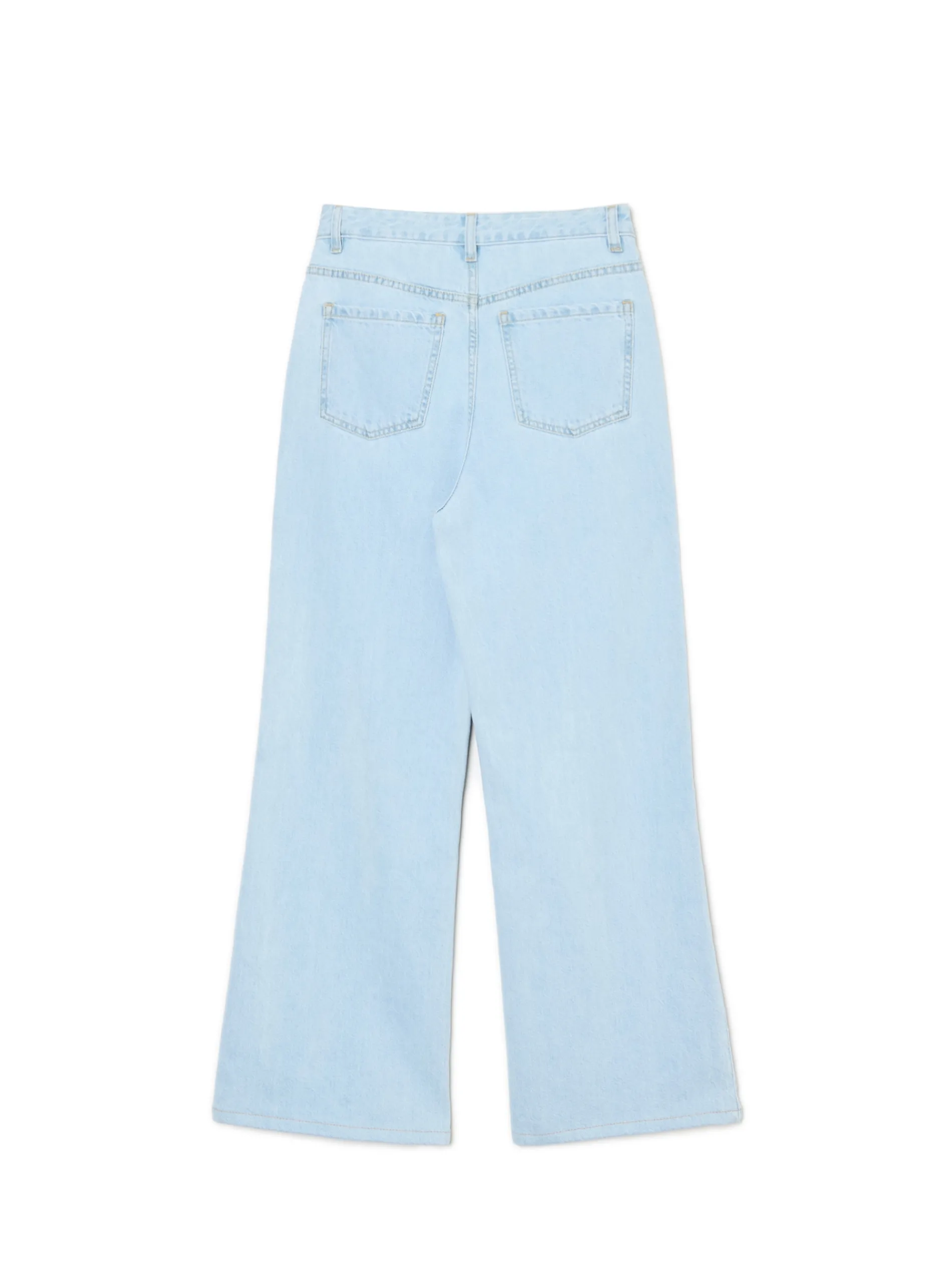 Cropp Jeansy*Jasne jeansy wide leg PETITE