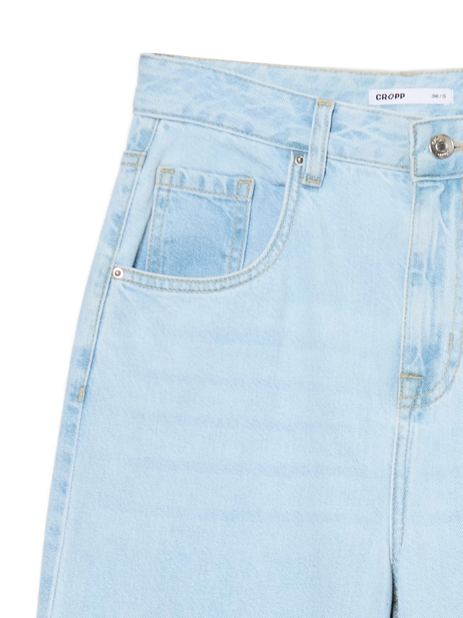 Cropp Jeansy*Jasne jeansy wide leg PETITE