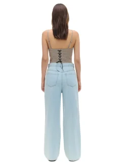 Cropp Jeansy*Jasne jeansy wide leg PETITE