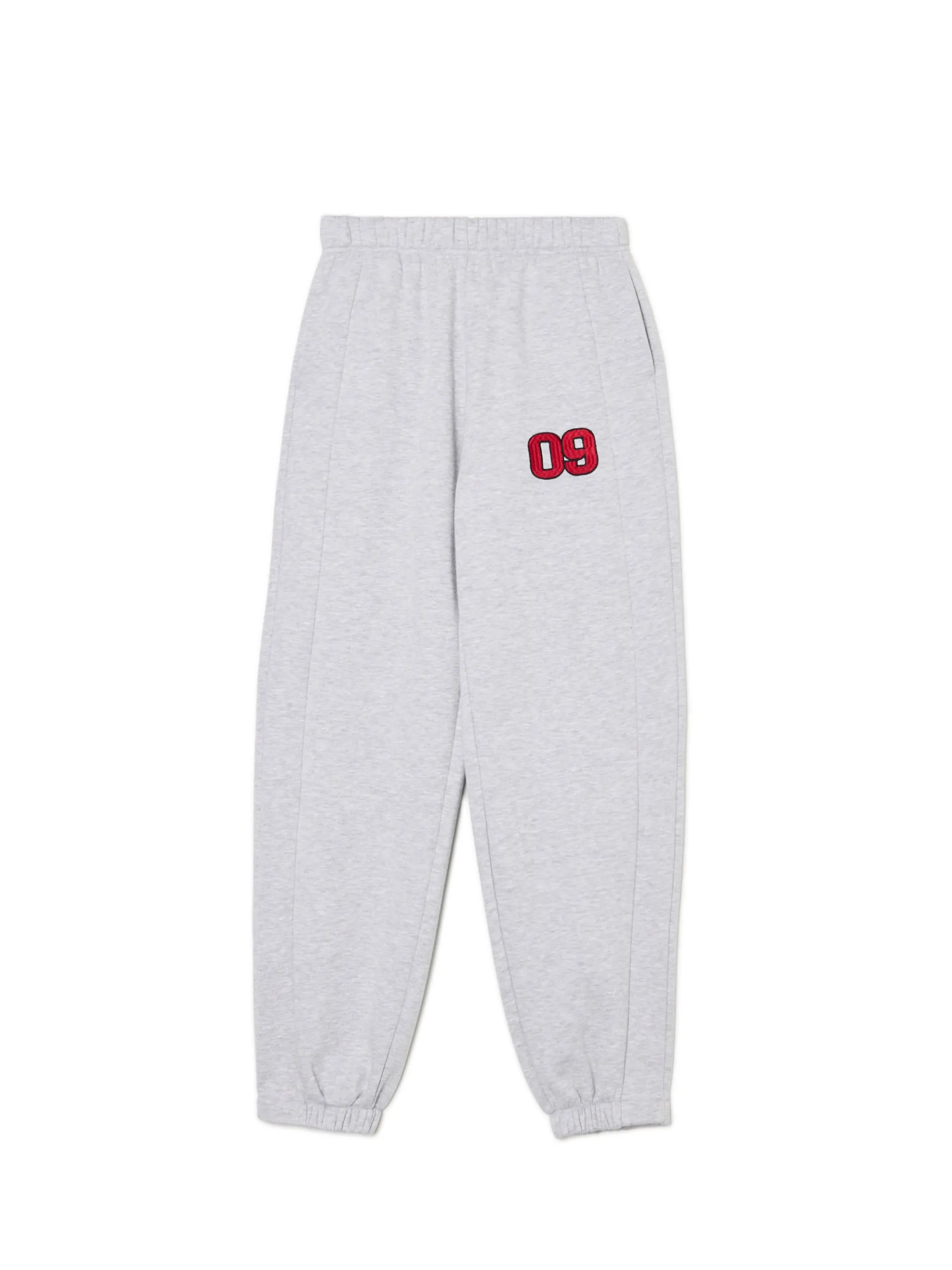 Cropp Spodnie|Sety*Jasnoszare dresowe joggery z naszywką