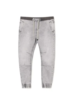 Cropp Jeansy*Jasnoszare jeansowe joggery chino