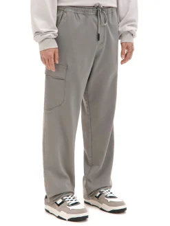 Cropp Spodnie*Jasnoszare spodnie jogger loose