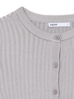 Cropp Swetry*Jasnoszary kardigan z guzikami