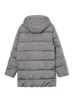 Cropp Kurtki Zimowe|Kurtki, Płaszcze*Jasnoszary pikowany płaszcz z kapturem