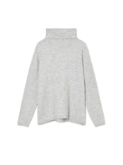 Cropp Swetry*Jasnoszary sweter z golfem