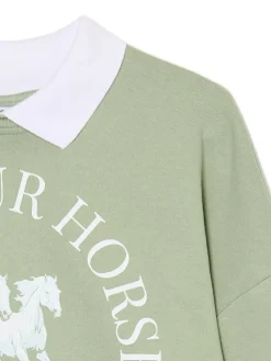 Cropp Bluzy*Jasnozielona bluza z kołnierzykiem