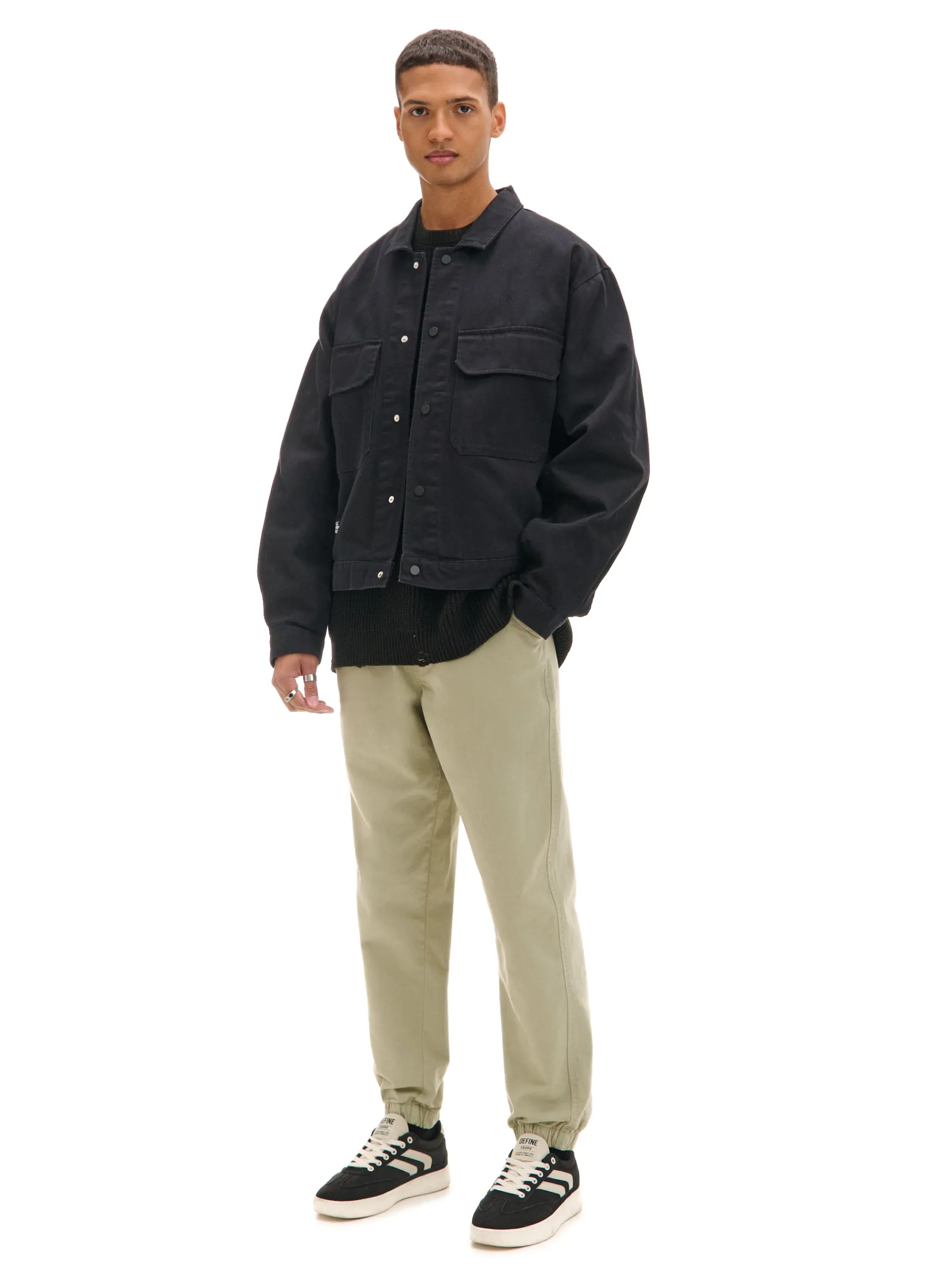 Cropp Spodnie*Jasnozielone dresowe joggery loose