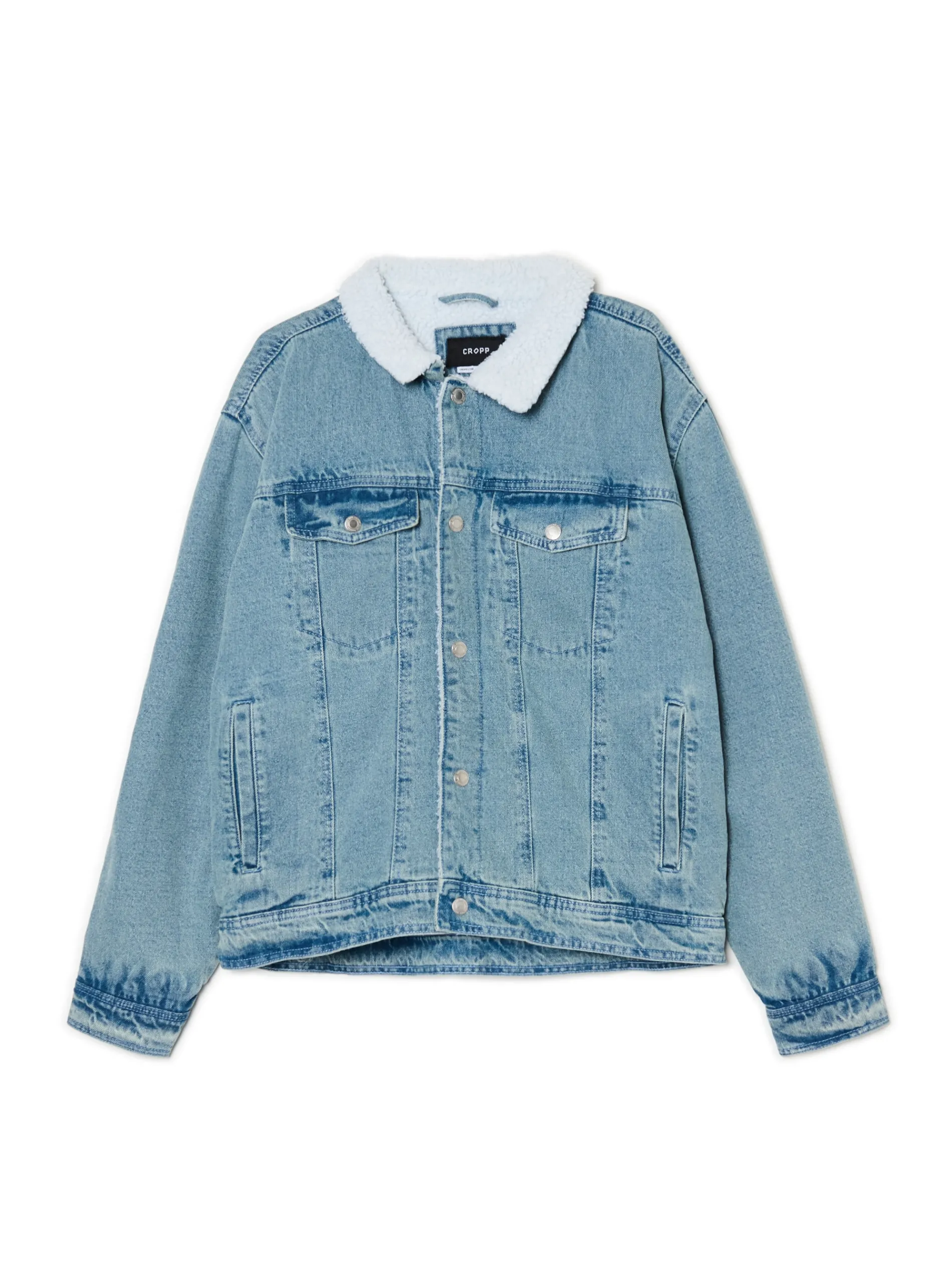 Cropp Kurtki, Płaszcze|Denim*Jeansowa kurtka sherpa