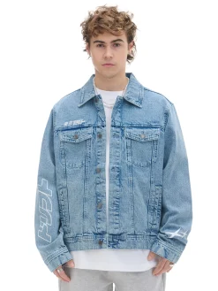 Cropp Kurtki, Płaszcze*Jeansowa kurtka z nadrukami