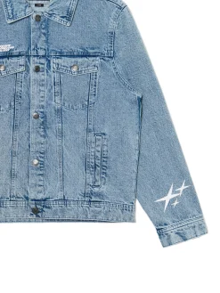 Cropp Kurtki, Płaszcze*Jeansowa kurtka z nadrukami