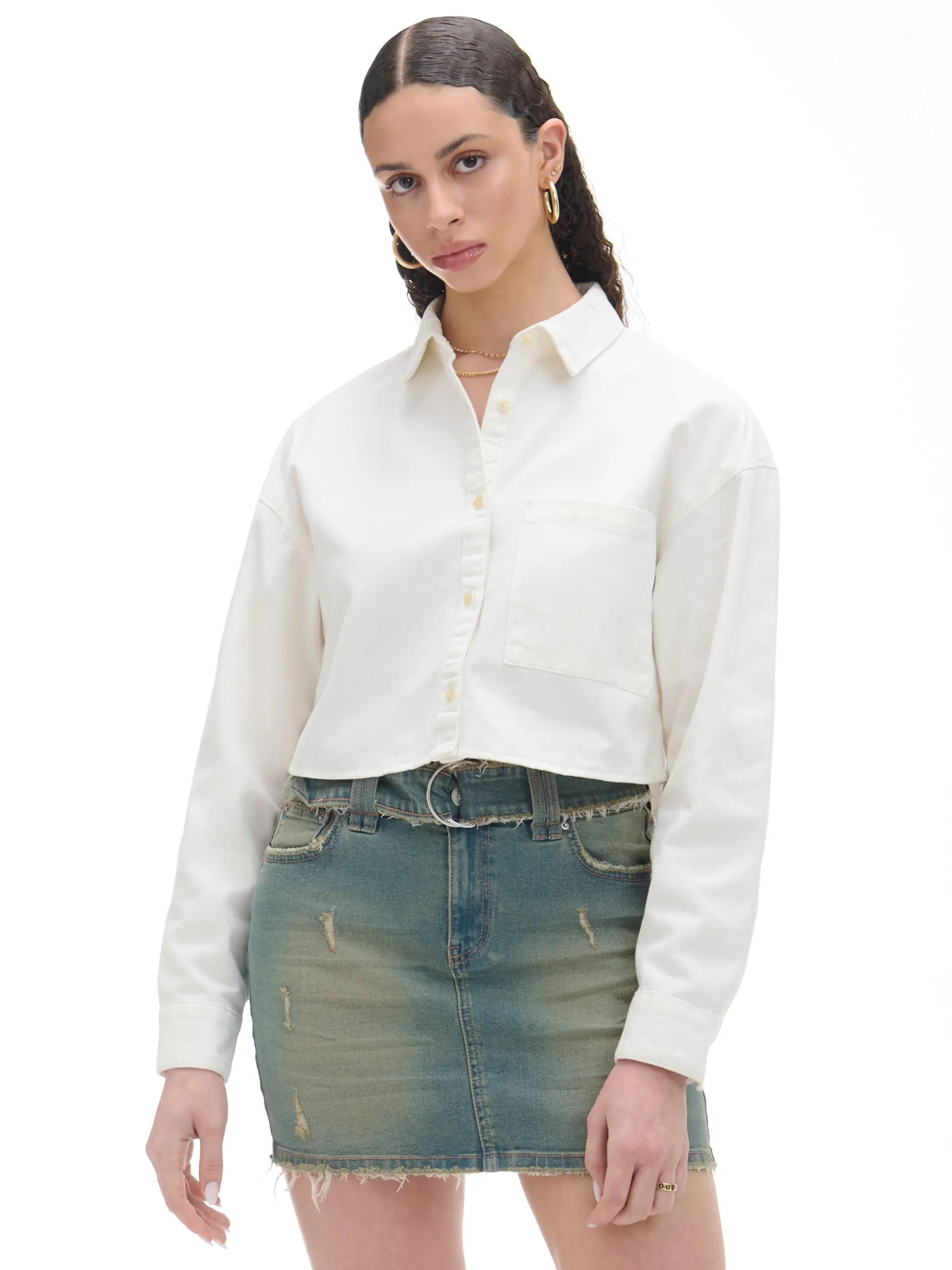 Cropp Spódnice*Jeansowa spódnica mini