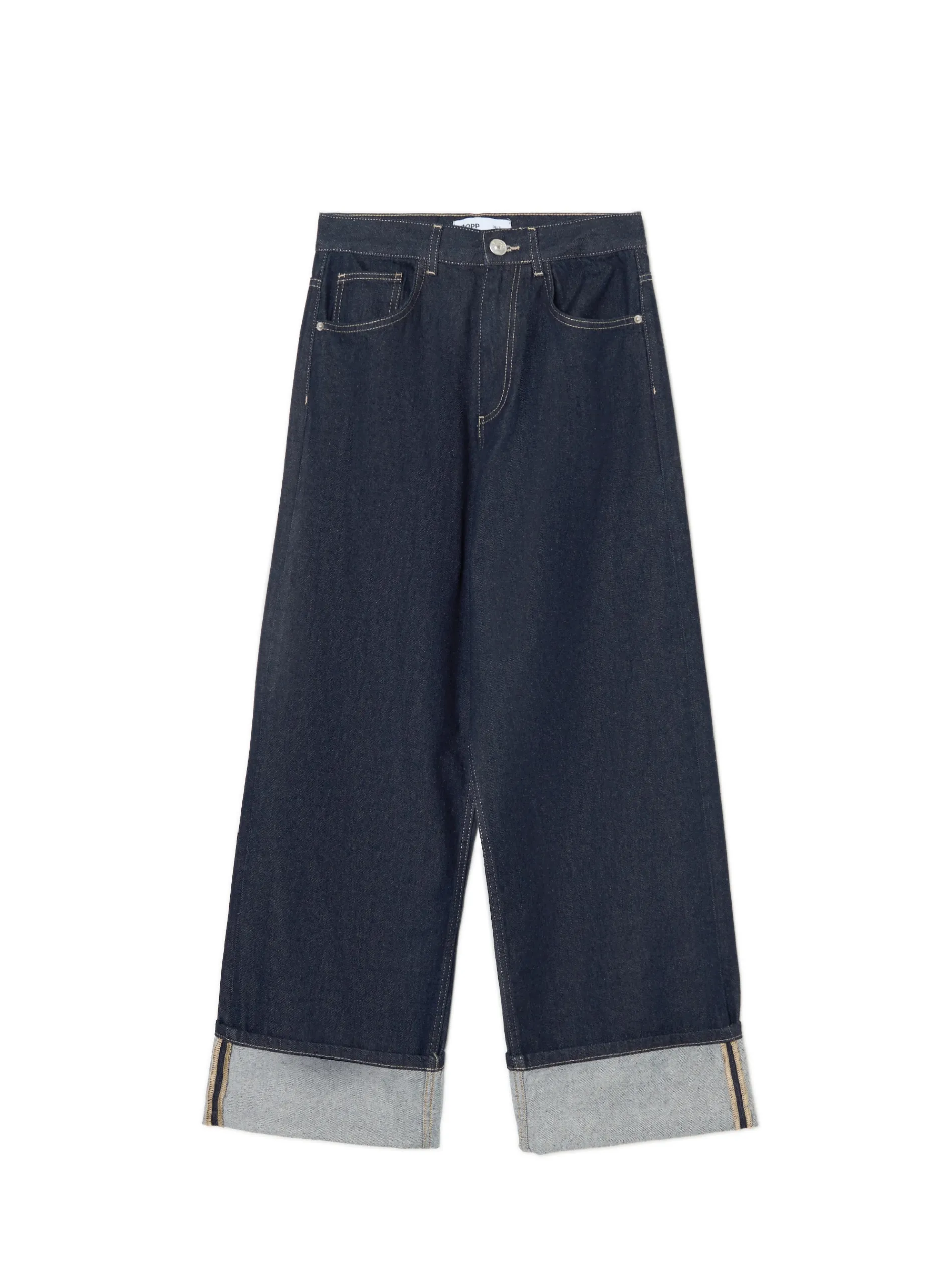 Cropp Jeansy*Jeansy baggy z podwiniętymi nogawkami