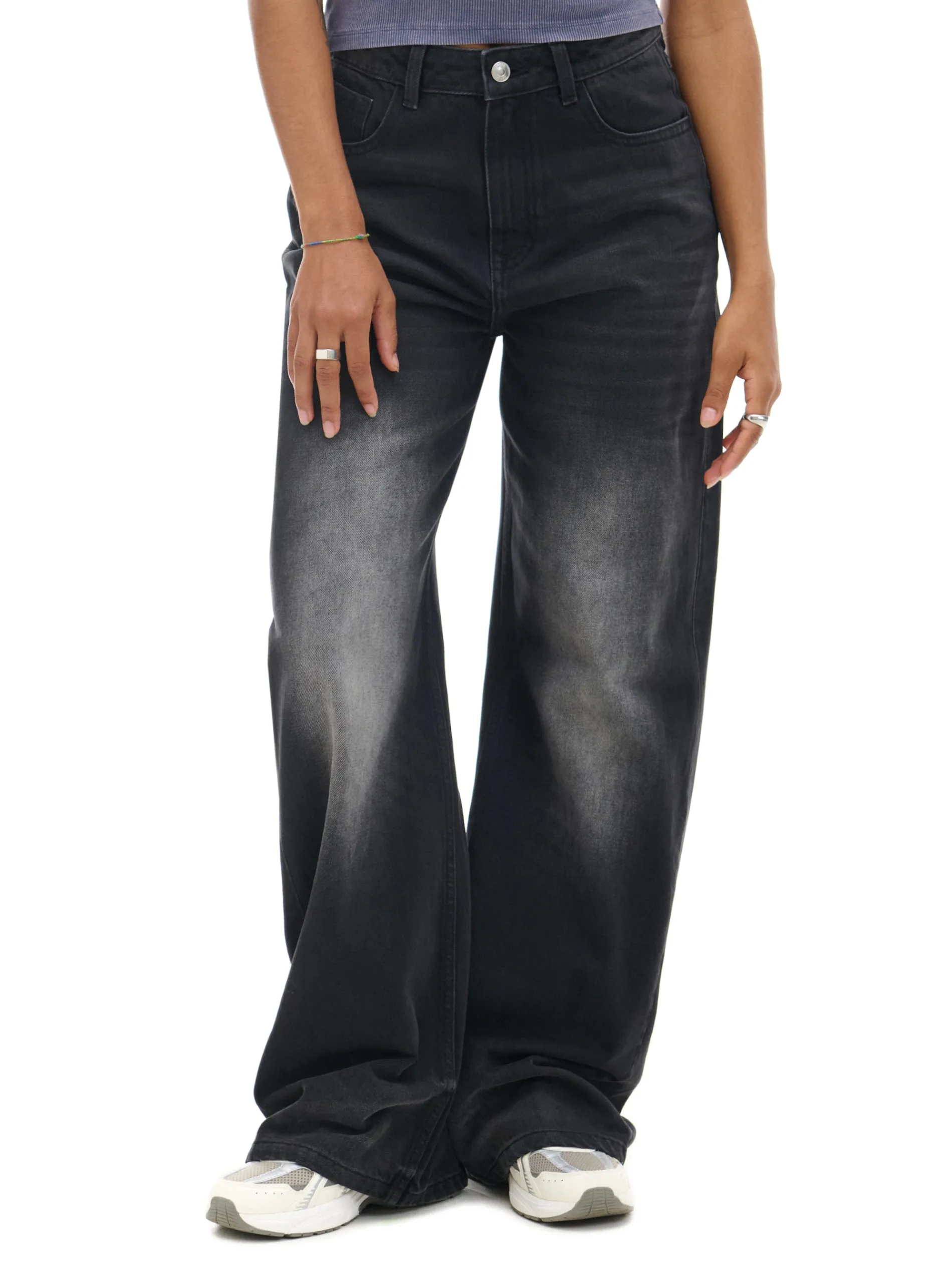 Cropp Jeansy*Jeansy wide leg typu barrel