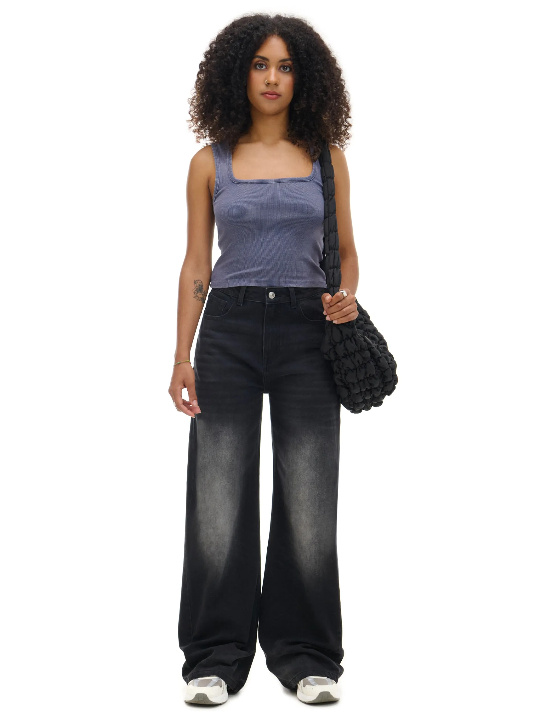 Cropp Jeansy*Jeansy wide leg typu barrel