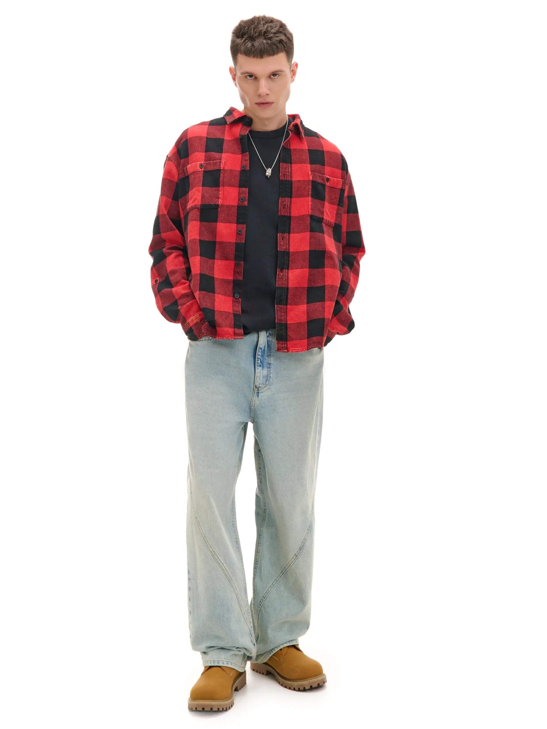 Cropp Koszule*Koszula w kratę z postrzępieniami