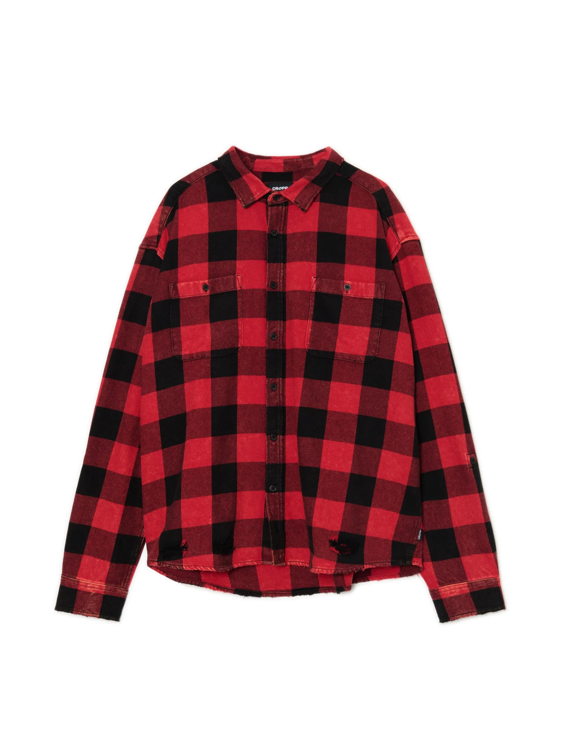 Cropp Koszule*Koszula w kratę z postrzępieniami