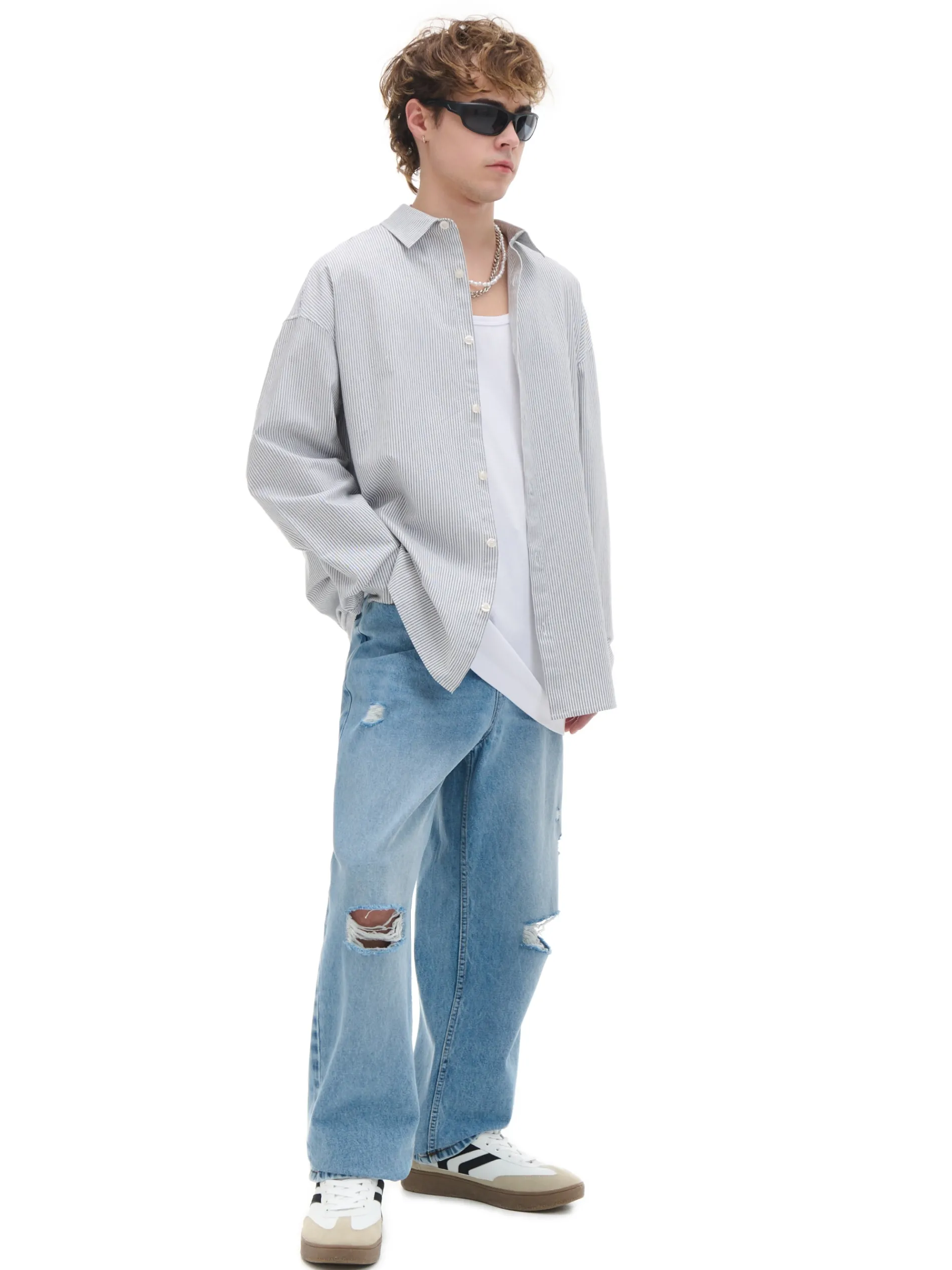 Cropp Koszule*Koszula z długim rękawem w pionowe paski