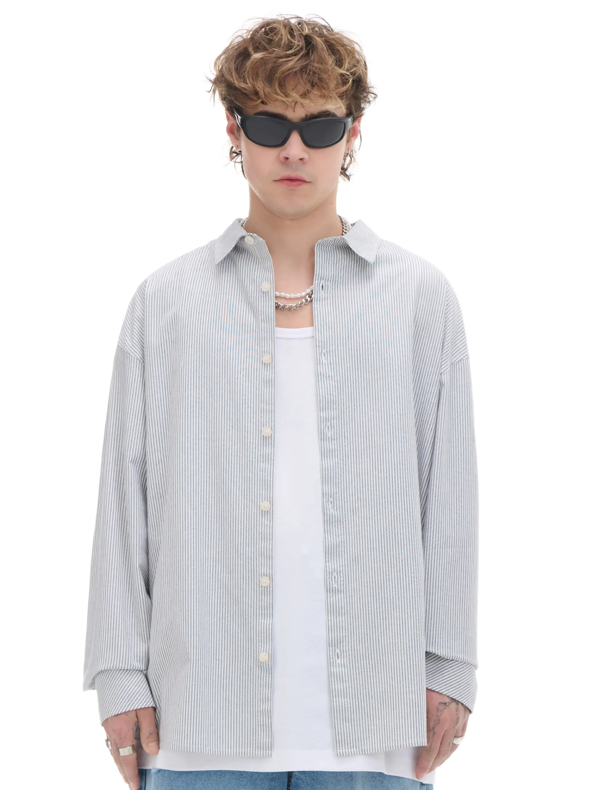 Cropp Koszule*Koszula z długim rękawem w pionowe paski