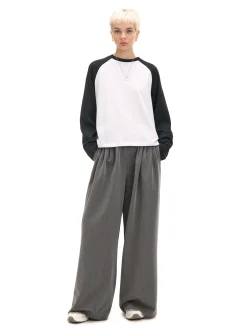 Cropp Koszulki, Topy*Koszulka longsleeve z czarnymi rękawami