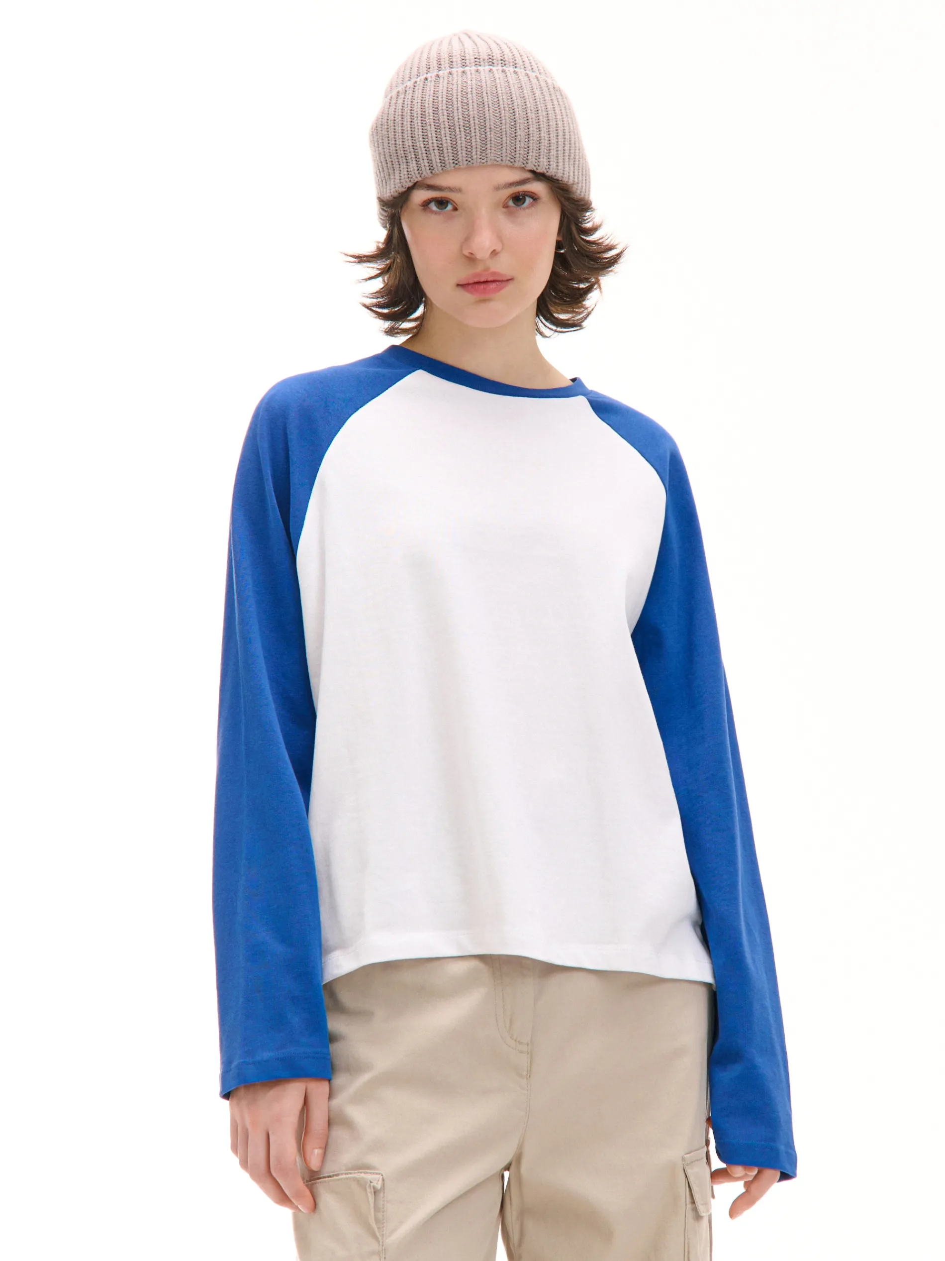 Cropp Koszulki, Topy*Koszulka longsleeve z mi rękawami