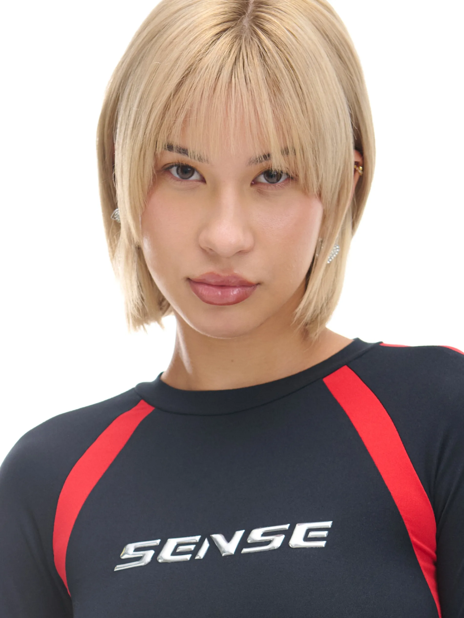 Cropp Koszulki, Topy*Koszulka longsleeve z racingowym nadrukiem