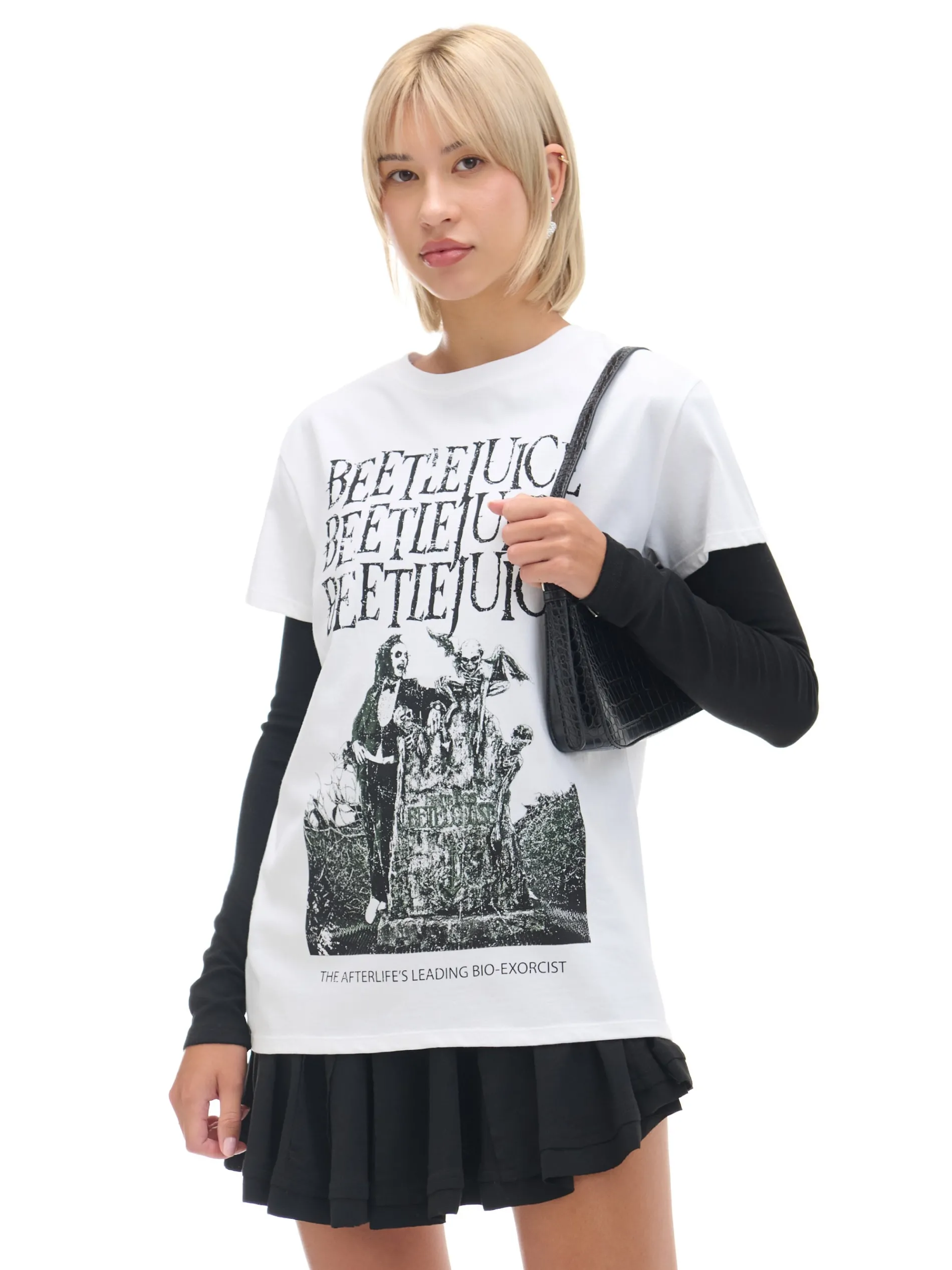 Cropp Koszulki, Topy*Koszulka oversize z Beetlejuice