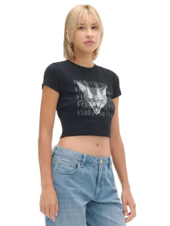 Cropp Koszulki, Topy*Koszulka z nadrukiem kota