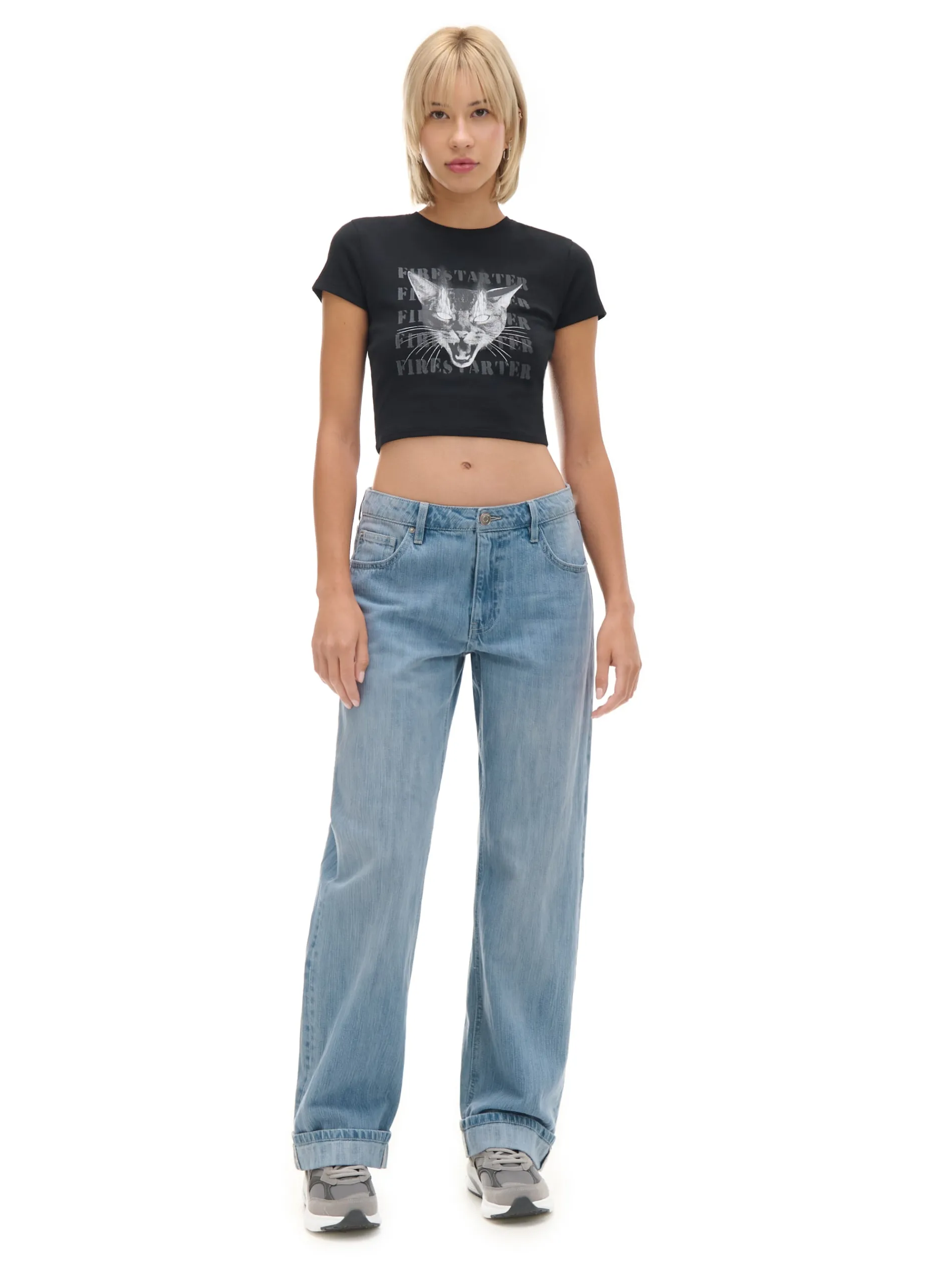 Cropp Koszulki, Topy*Koszulka z nadrukiem kota