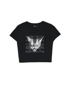 Cropp Koszulki, Topy*Koszulka z nadrukiem kota