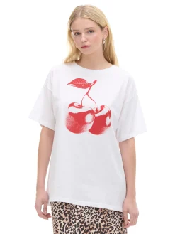 Cropp Koszulki, Topy*Koszulka z nadrukiem wiśni